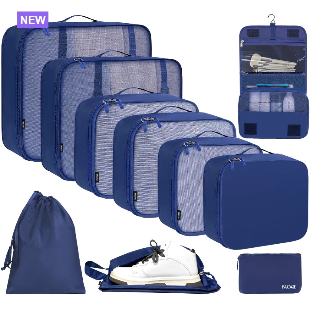 Nylon Packing Cubes Set Travel Organizer Luggage Accessory